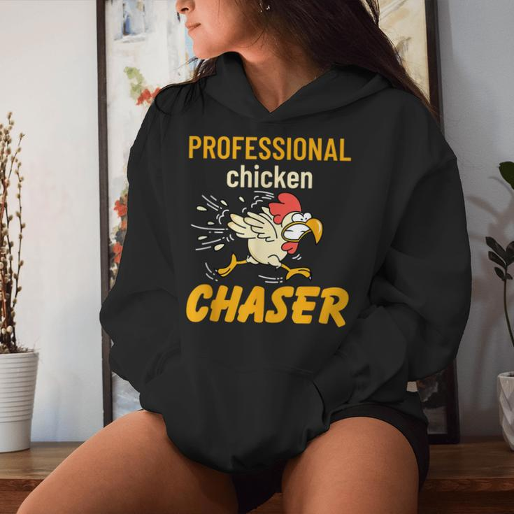 Chicken Professional Chaser Farmer Farm Women Hoodie Gifts for Her