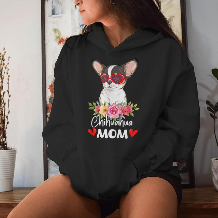 Chihuahua Mom Mama Sunglasses Flower Dog Lover Owner Womens Women Hoodie Gifts for Her