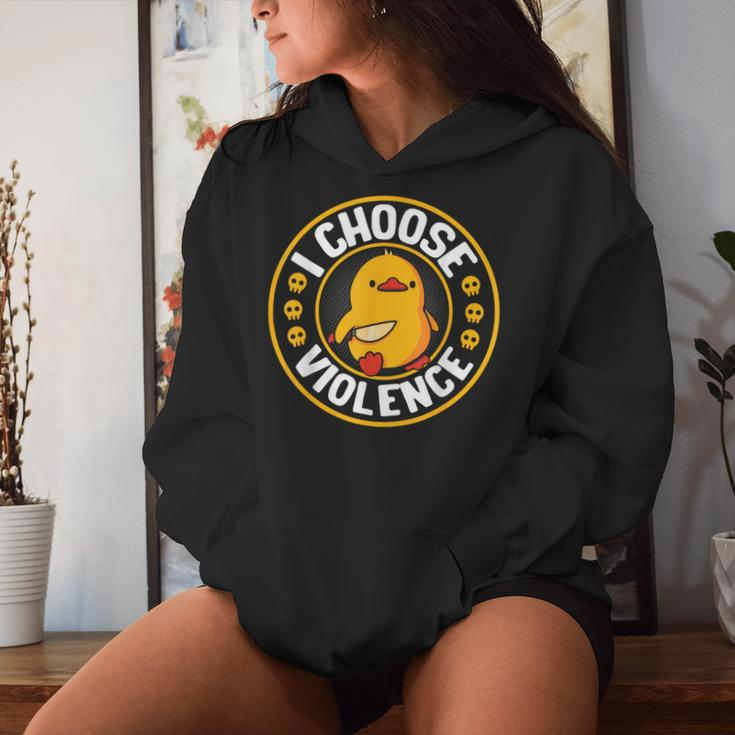 I Choose Violence Duck Cute Women Hoodie Gifts for Her