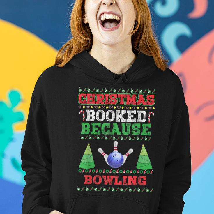 Christmas Booked Because Bowling Sport Lover Xmas Women Hoodie Gifts for Her