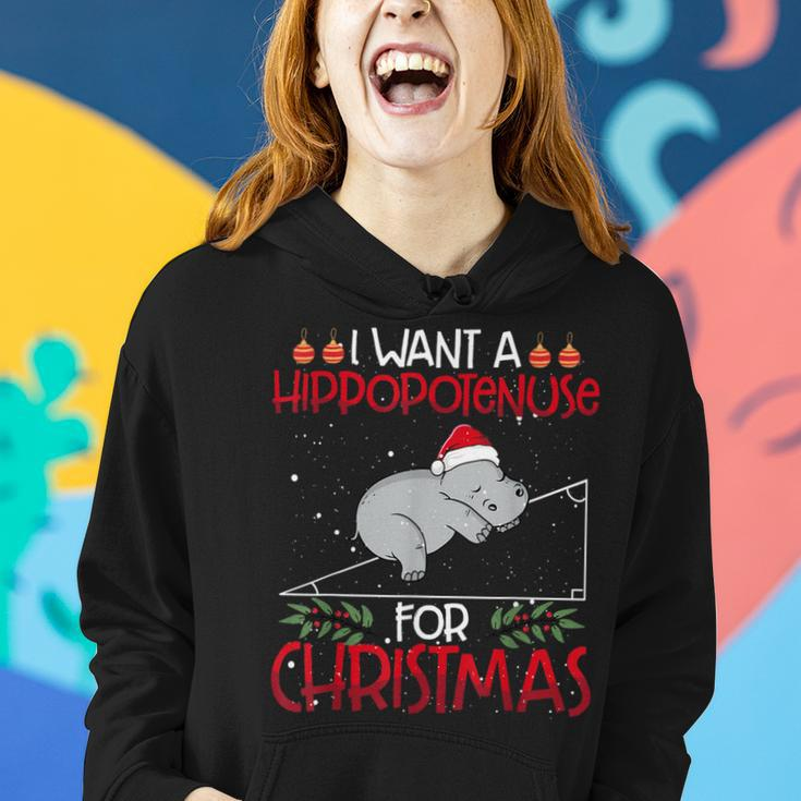 Christmas Math Teacher Hypotenuse Math Hippotenuse Women Hoodie Gifts for Her