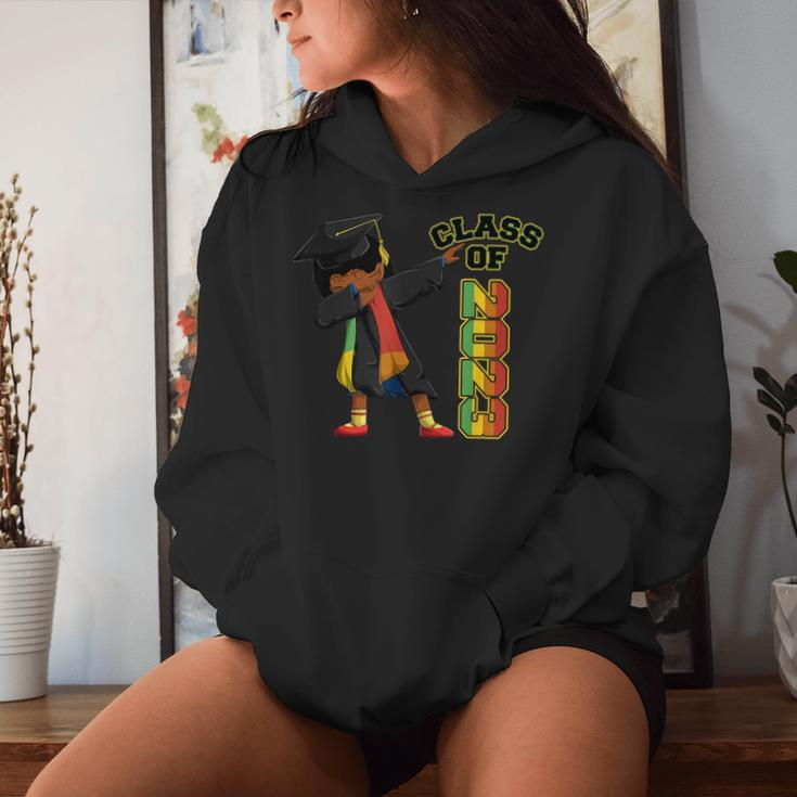 Class Of 2023 Graduation Dabbing African American Girl Women Hoodie Gifts for Her