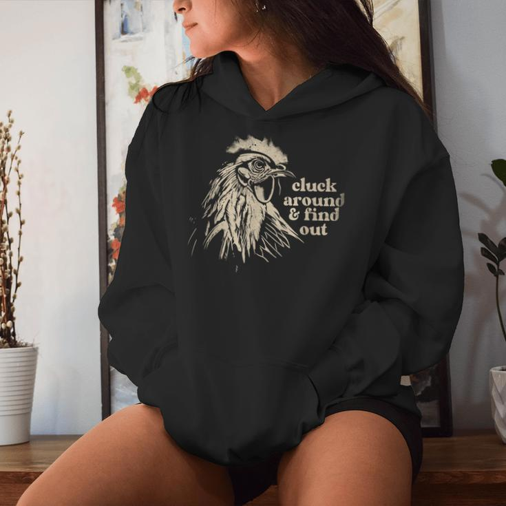 Cluck Around And Find Out Chicken Parody Kawai Animal Women Hoodie Gifts for Her