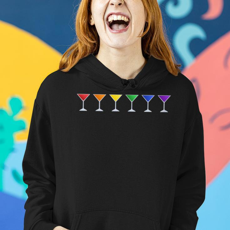 Cocktail Rainbow Flag Lgbt Pride Month Subtle Gay Rights Women Hoodie Gifts for Her