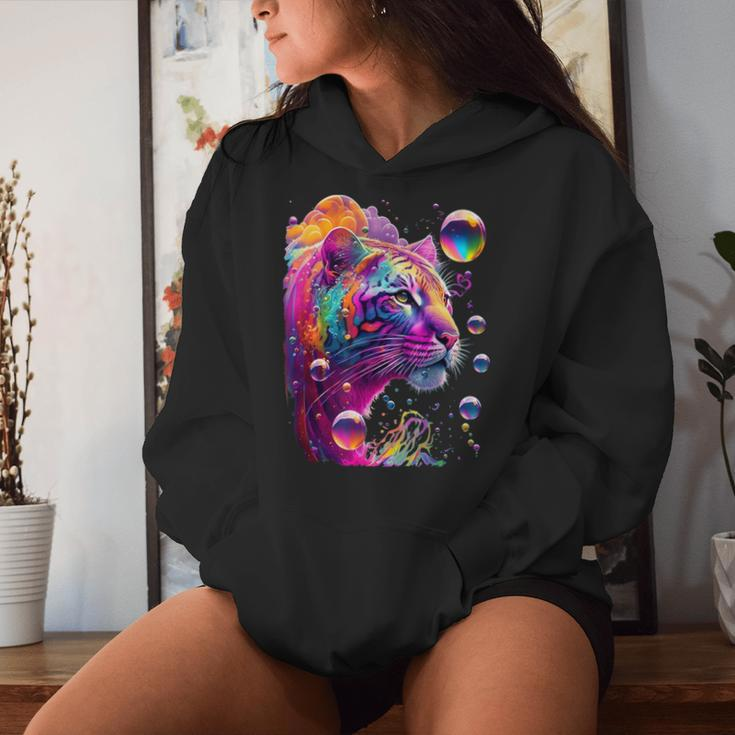 Colorful Rainbow Tiger Graphic Women Hoodie Gifts for Her