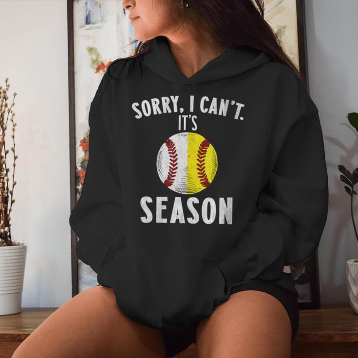 Cool Softball Mom Baseball Sorry I Can't Its Baseball Season Women Hoodie Gifts for Her