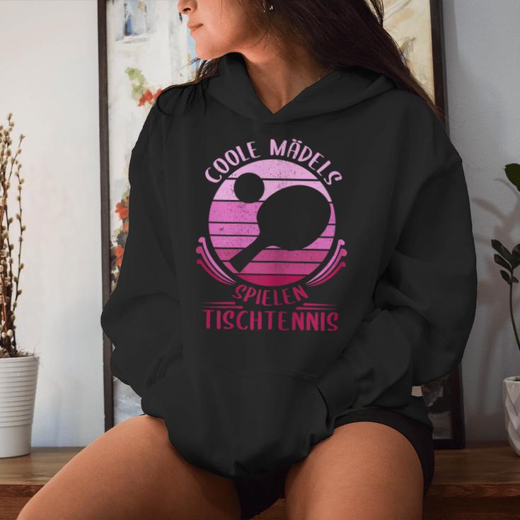 Coole Mädels Spiel Tischtennis Girls' Women's Kapuzenpullover für Damen Geschenke für Sie