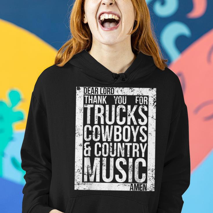 County Girl Thx For Trucks Cowboys Country Music Amen Women Hoodie Gifts for Her