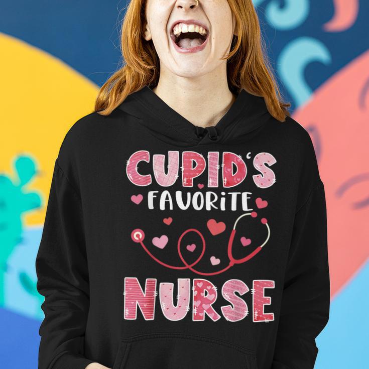 Cupid's Favorite Nurse Valentine's Day Women Hoodie Gifts for Her