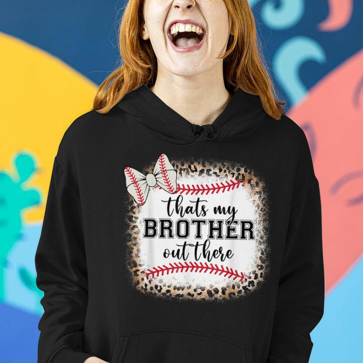 Cute Baseball Sister Thats My Brother Out There Toddler Girl Women Hoodie Gifts for Her