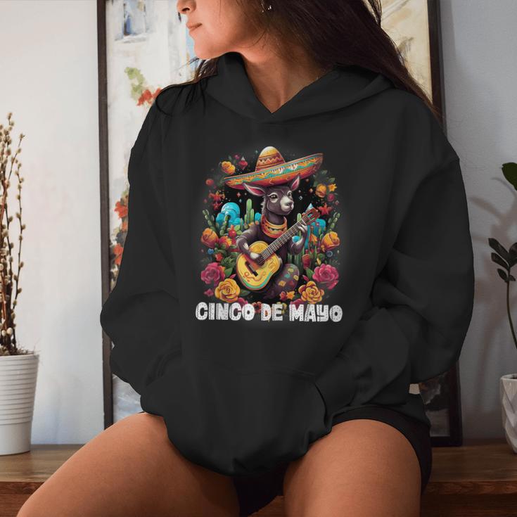 Cute Donkey Cinco De Mayo Mexican Party Guitar Music Apparel Women Hoodie Gifts for Her