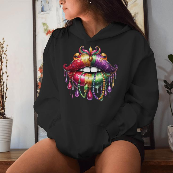 Cute Lips Mardi Gras For Girls Carnival Party Women Hoodie Gifts for Her