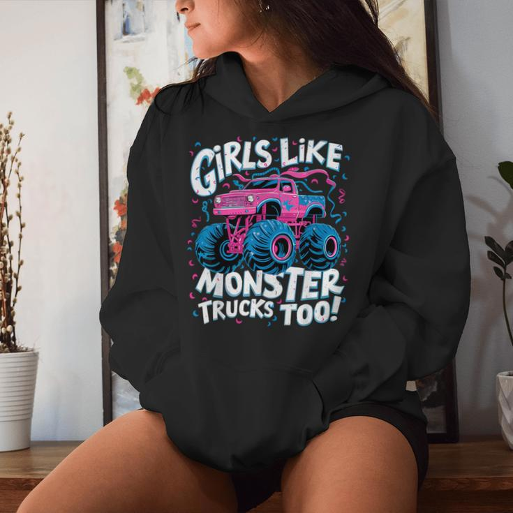 Cute Monster Truck Birthday Party Girl Like Monster Truck Women Hoodie Gifts for Her