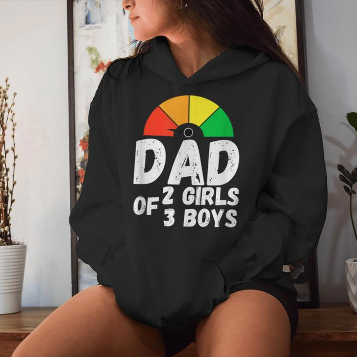 Dad Of 2 Girls 3 Boys From Daughter From Son On Father's Day Women Hoodie Gifts for Her