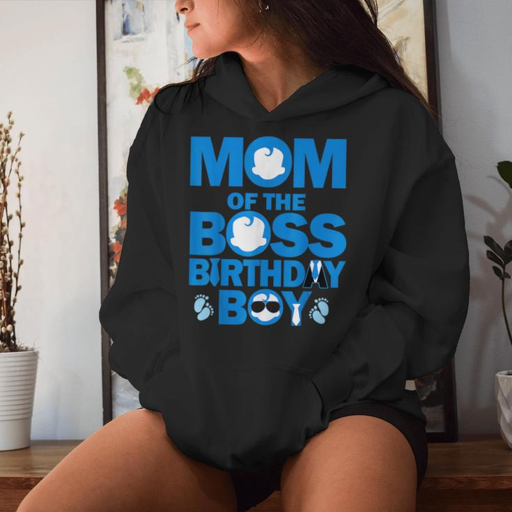 Dad And Mom Of The Boss Birthday Boy Baby Family Party Decor Women Hoodie Gifts for Her