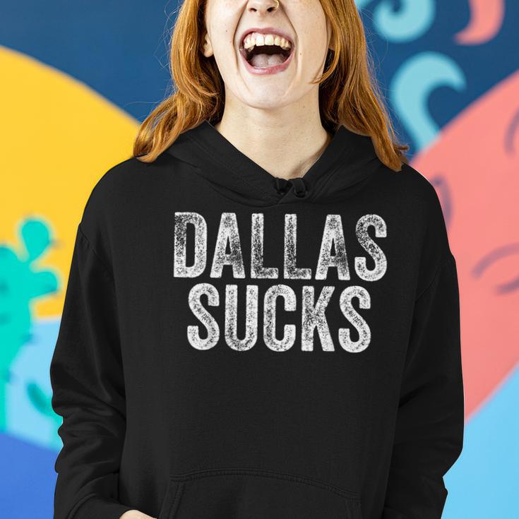 Dallas Sucks Hate City Gag Humor Sarcastic Quote Women Hoodie Gifts for Her