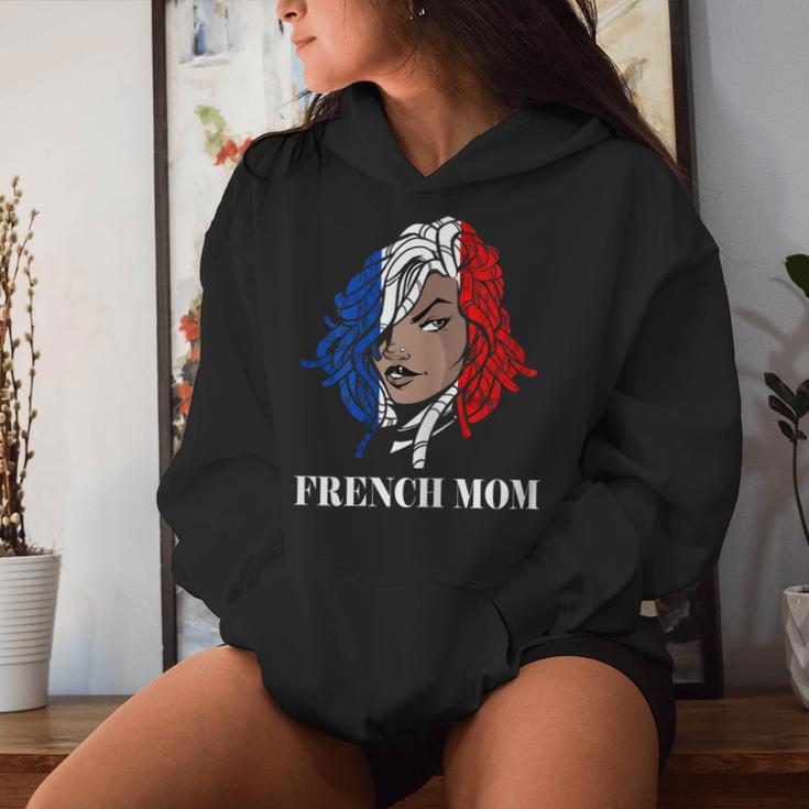 Damen Französische Wurzeln Mama Frankreich Flagge Pierced Woman Dreadlocks Frankreich Kapuzenpullover für Damen Geschenke für Sie