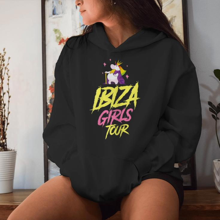 Damen Ibiza Girls Tour Einhorn Mädels Party Urlaub Lustig Kapuzenpullover für Damen Geschenke für Sie