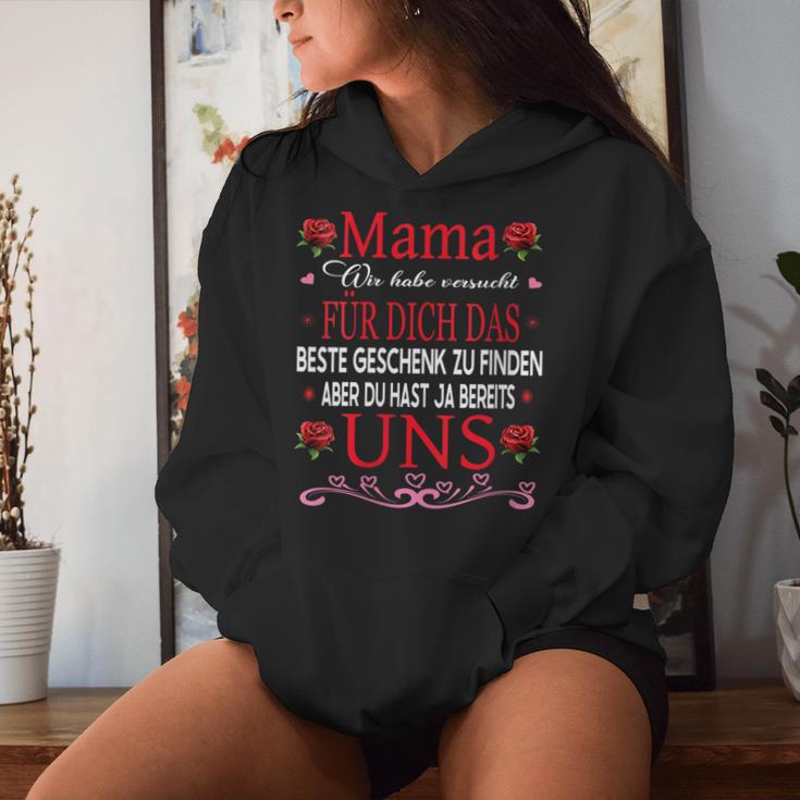 Damen Muttertagsgeschenk Mama Muttertag Spruch Beste Mutti & Mami Mit-Ausschnitt Kapuzenpullover für Damen Geschenke für Sie