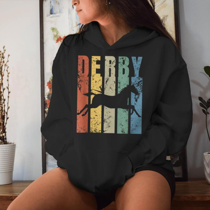 Derby Featuring Horse Vintage Style Derby Women Hoodie Gifts for Her