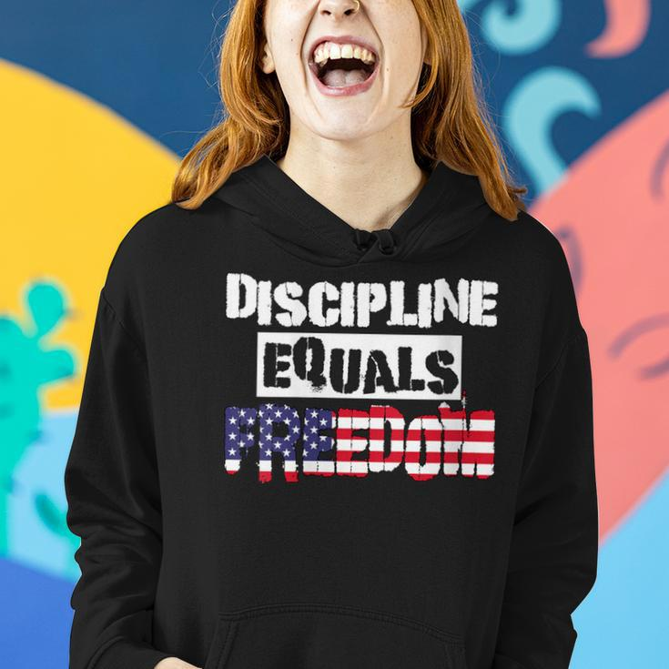 Discipline Is Equal To Freedom American Flag Patriot Women Hoodie Gifts for Her