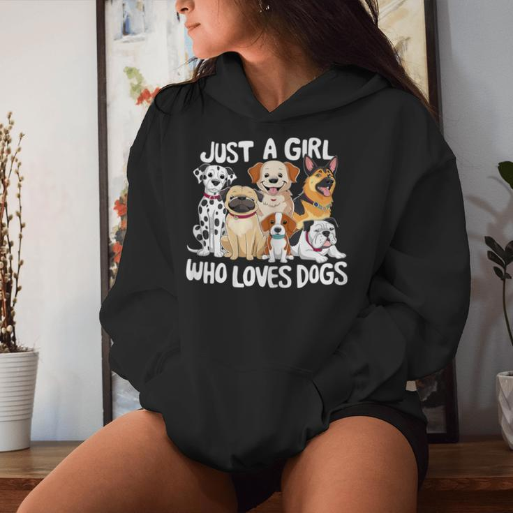 Dog Lover Just A Girl Who Loves Dogs Women Hoodie Gifts for Her