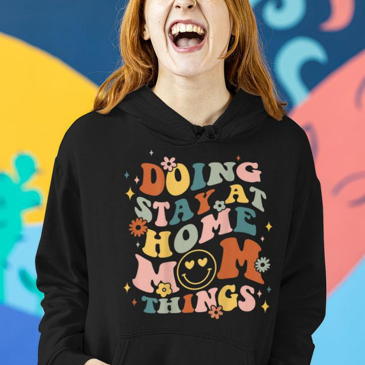 Doing Stay At Home Mom Things Groovy Mother's Day Sahm Mama Women Hoodie Gifts for Her