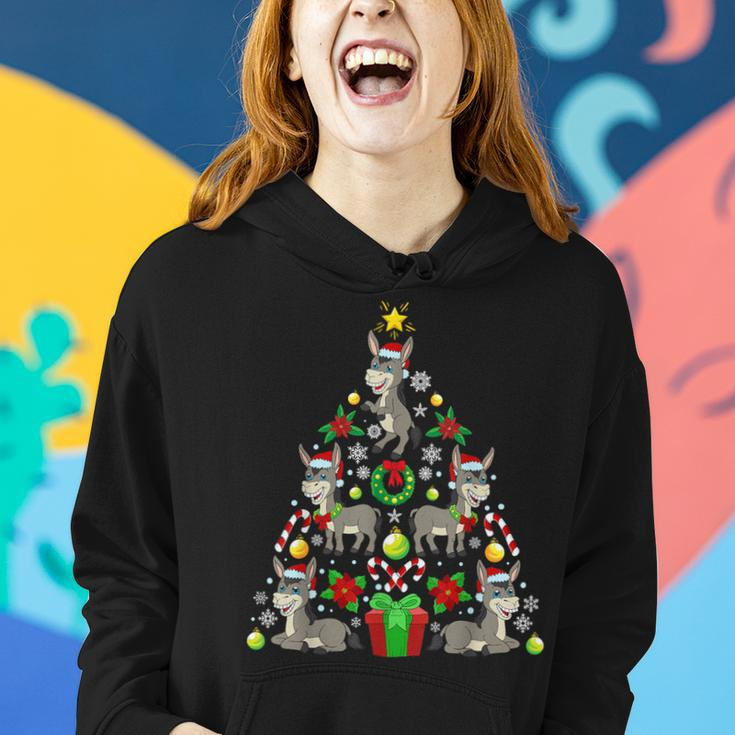 Donkey Christmas Tree Farmer Women Hoodie Gifts for Her