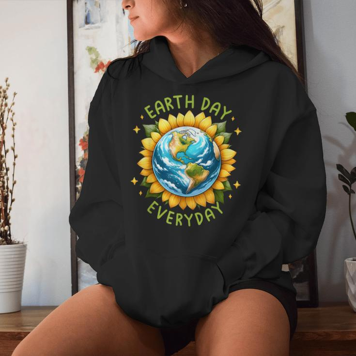 Earth Day Everyday Sunflower Environment Recycle Earth Day Women Hoodie Gifts for Her