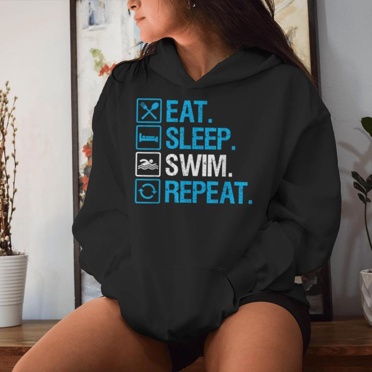 Eat Sleep Swim Repeat Swimming Swimmer For Men Women Hoodie Gifts for Her