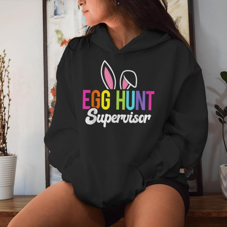 Egg Hunt Supervisor Easter Egg Hunting Party Mom Dad Women Hoodie Gifts for Her