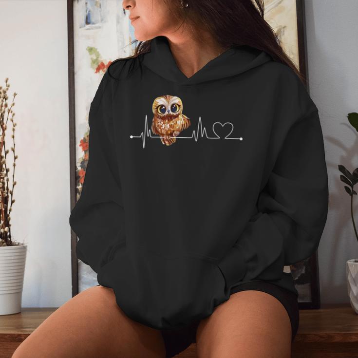 El Lindo Latido Del Búho Cuello Sudadera con capucha para mujer Regalos para ella