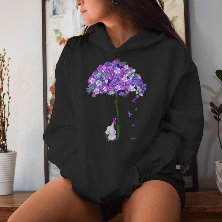 Elephant I Will Remember For You Sunflower Alzheimer Women Hoodie Gifts for Her