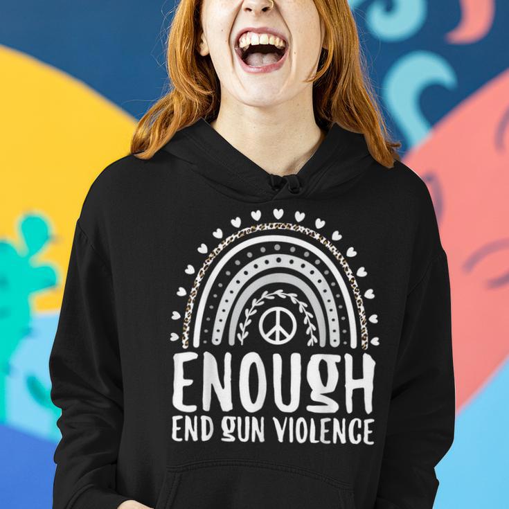 Enough End Gun Violence Awareness Day Rainbow Wear Orange Women Hoodie Gifts for Her