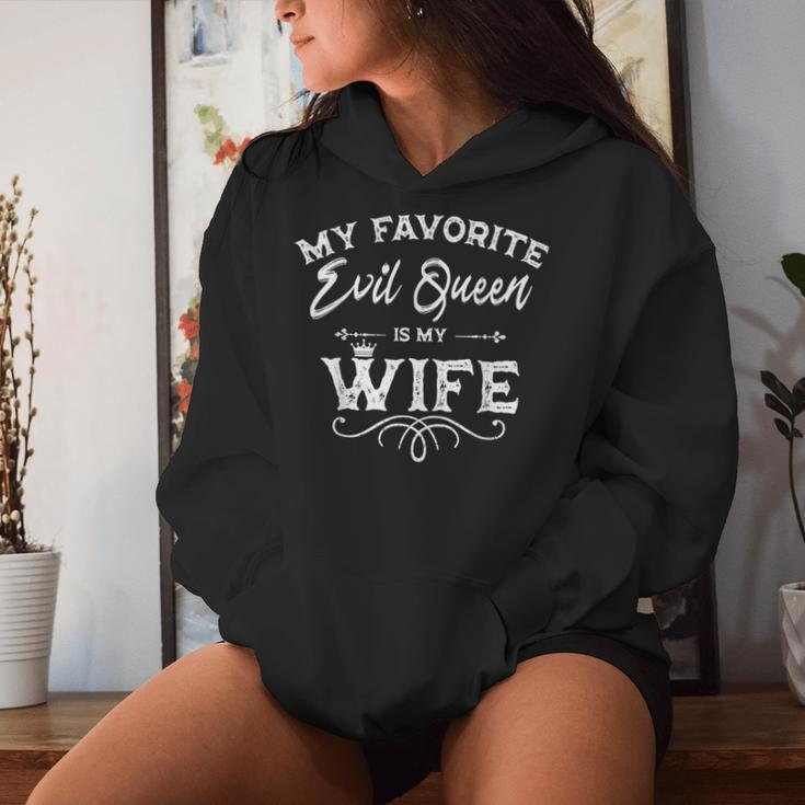 My Favorite Evil Queen Is My Wife Husband Anniversary Women Hoodie Gifts for Her