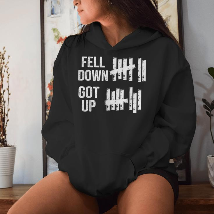 Fell Down Got Up Motivational For & Positive Women Hoodie Gifts for Her