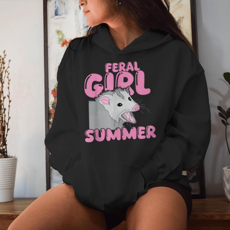 Feral Girl Summer Meme Possum Women Hoodie Gifts for Her