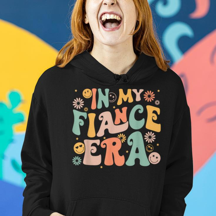 In My Fiance Era Retro Vintage Groovy Fiance Engagement Women Hoodie Gifts for Her