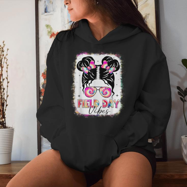 Field Day Vibes Messy Bun Field Day 2023 Girls Student Women Hoodie Gifts for Her