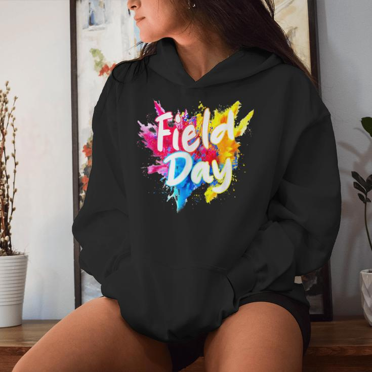 Field Trip Vibes Field Day Fun Day Colorful Teacher Student Women Hoodie Gifts for Her