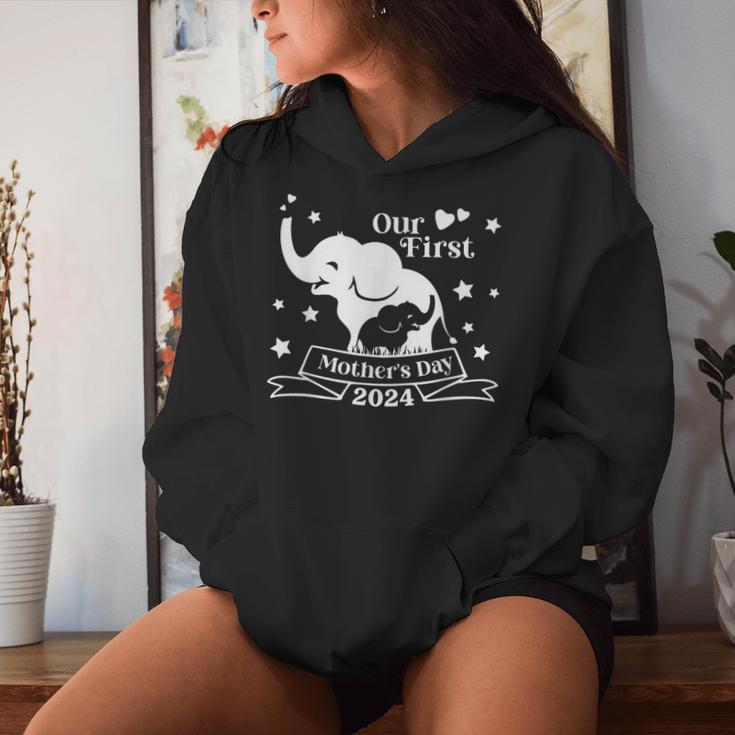 Our First Mother's Day 2024 My First Mother's Day For Moms Women Hoodie Gifts for Her