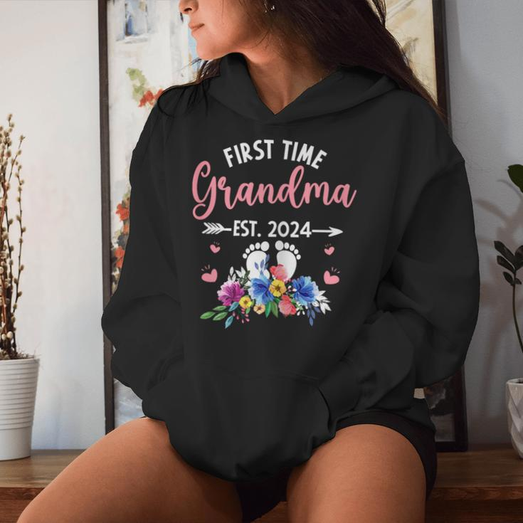 First Time Grandma Est 2024 Mother's Day Grandmother Women Hoodie Gifts for Her