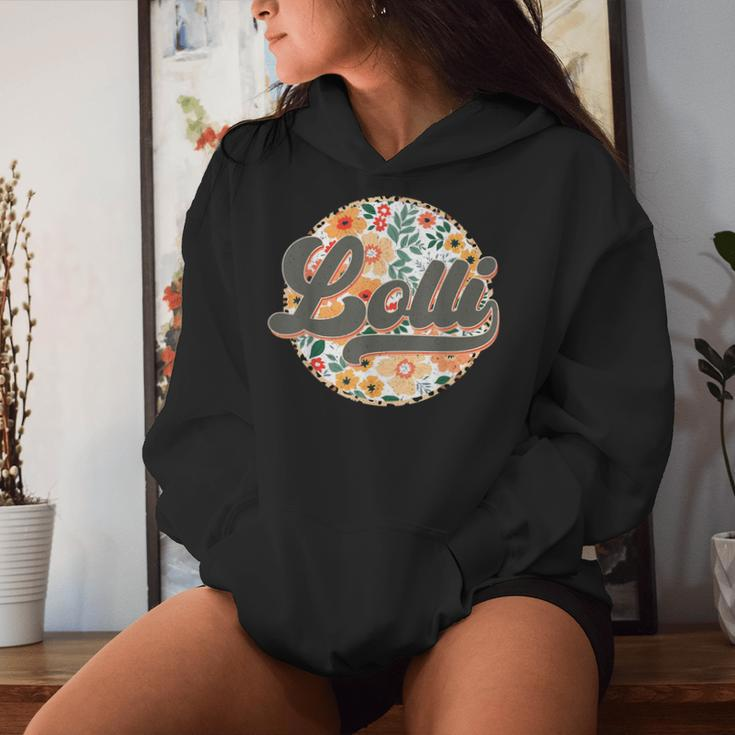 Floral Lolli Retro Groovy Mother's Day Birthday Women Hoodie Gifts for Her