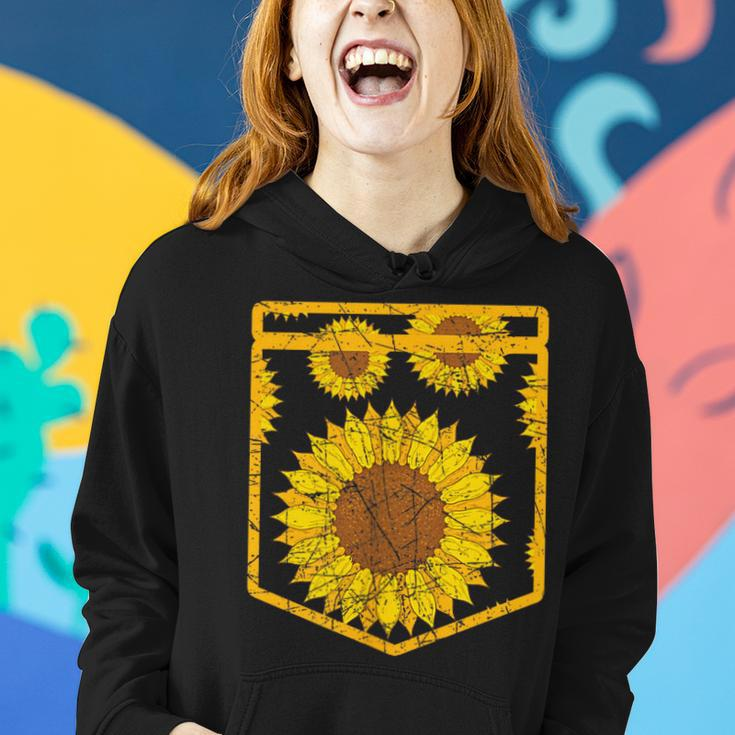 Florist Floral Cute Yellow Flower Pocket Sunflower Women Hoodie Gifts for Her