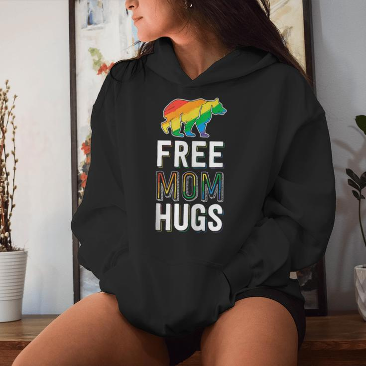 Free Mom Hugs Pride Proud Mom Lgbtq Parent Lgbt Women Hoodie Gifts for Her