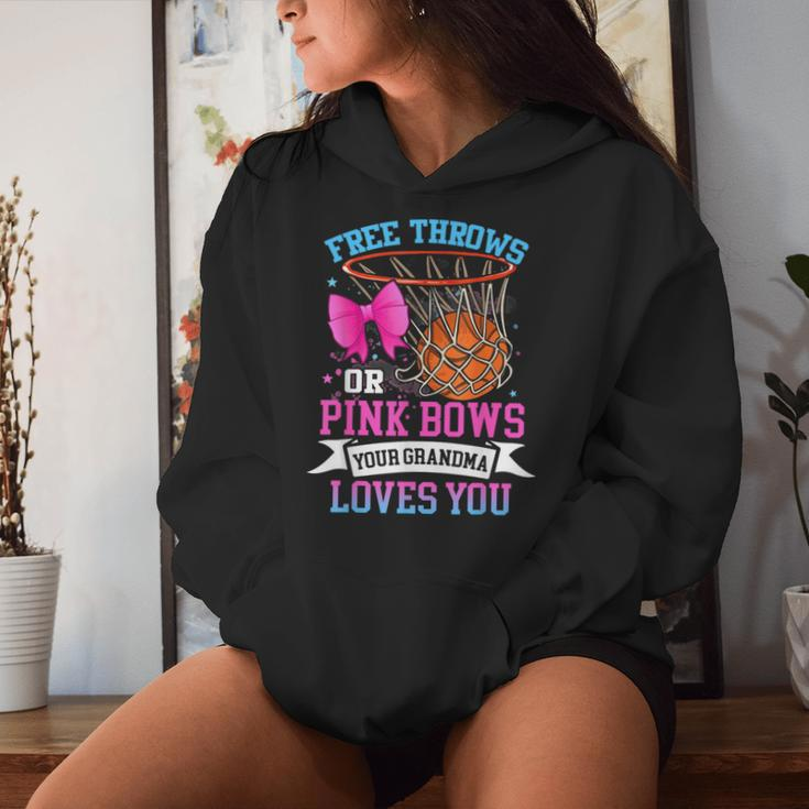 Free Throws Or Pink Bows Your Grandma Loves You Gender Women Hoodie Gifts for Her