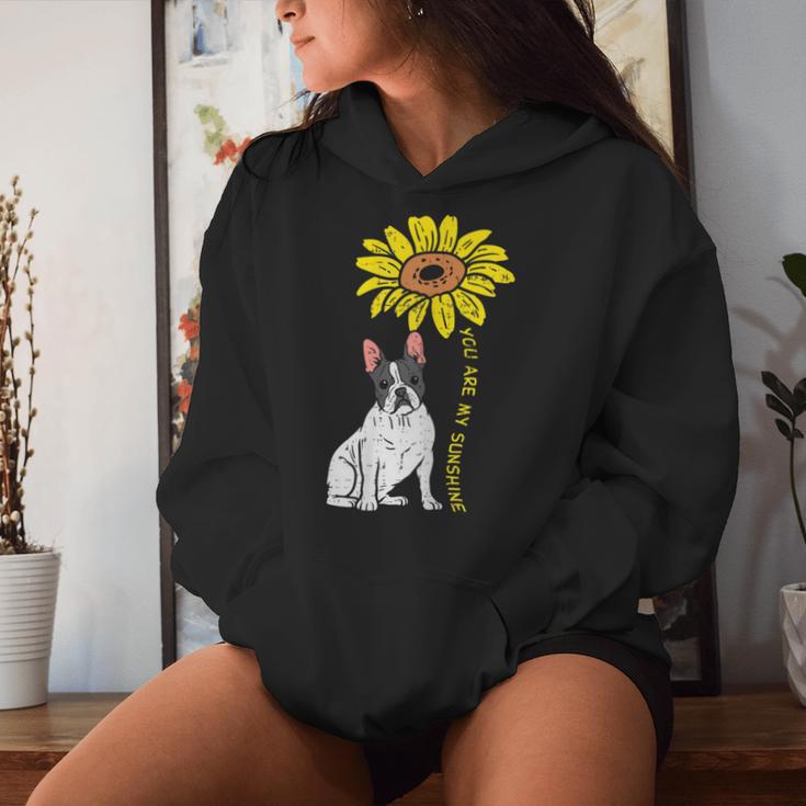 French Bulldog Sunflower Sunshine Frenchie Dog Women Women Hoodie Gifts for Her