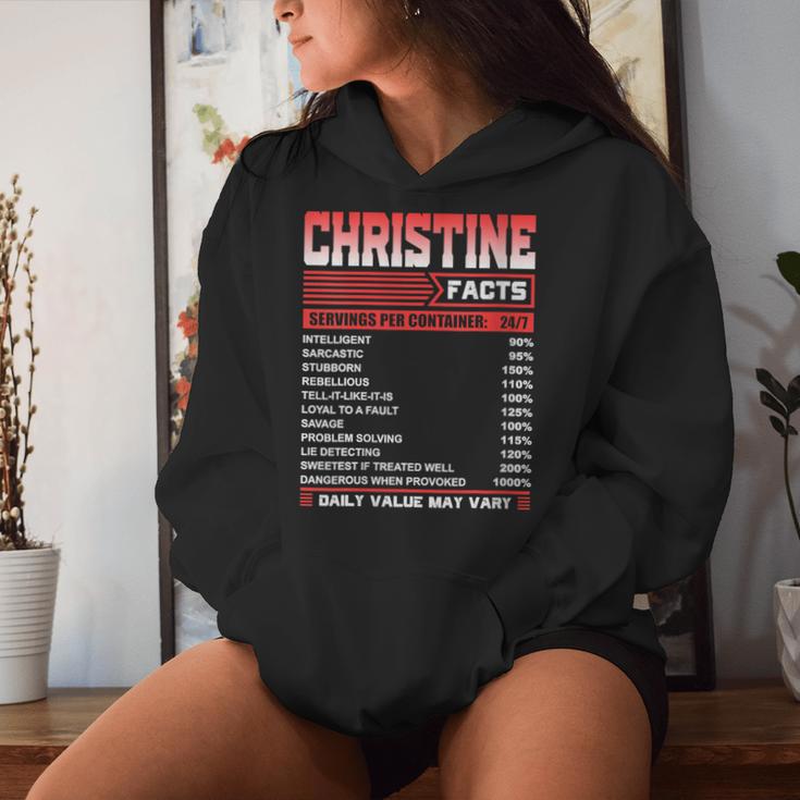 Christine Facts Christine Name Women Hoodie Gifts for Her