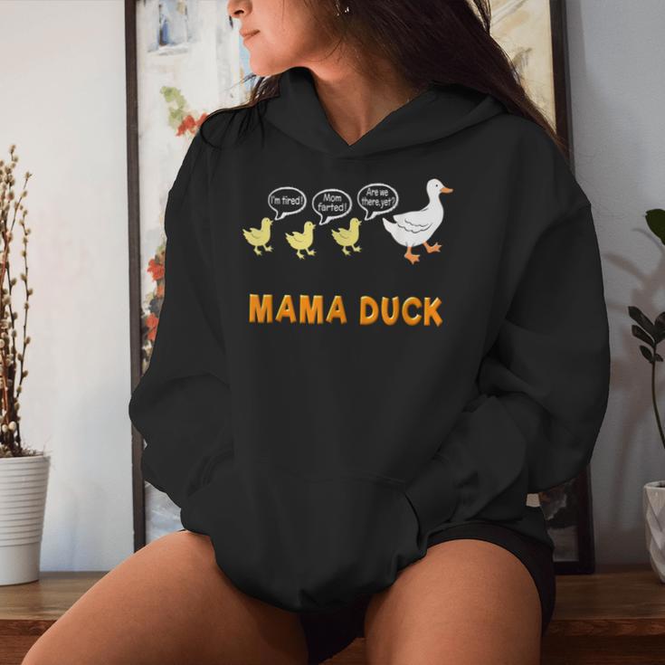 Mama DuckMom Of 3 Ducklings Mom Life Women Hoodie Gifts for Her