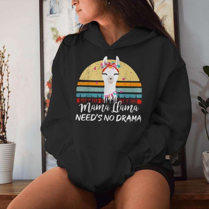Mama-Llama Needs No Drama Mom Women Hoodie Gifts for Her